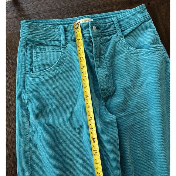 Anthropologie Maeve Pants Corduroy Blue Curved 26 - Picture 7 of 11